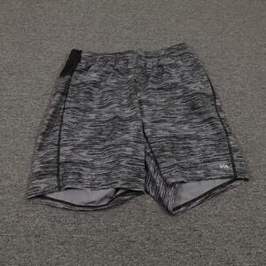 DSG Shorts Mens Large Gray Black Heather Athletic Running Lined Drawstring Gym